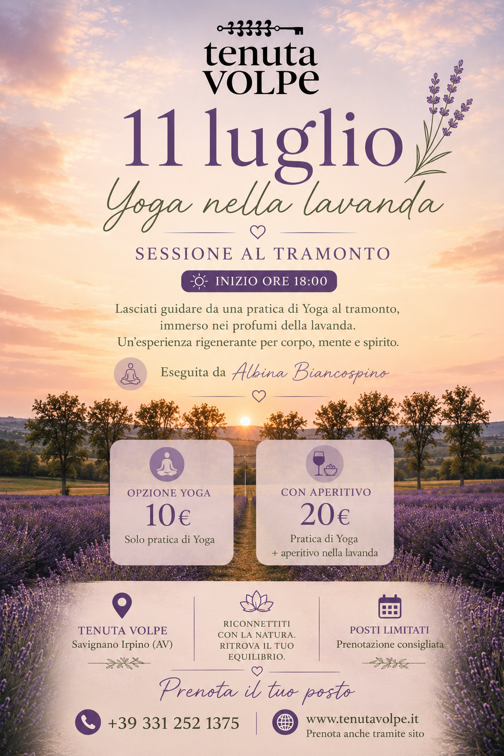 Yoga nella Lavanda